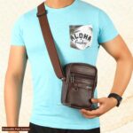 Pramadda Pure Luxury Boss SMALL Leather Sling Bag for Men Women | Classic Chest Slinger | Mobile Pocket Sling Bags for passport documents essential items| corporate gifts items. - Image 7