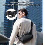 Arctic Hunter Sling Bag for Men Crossbody Small 3.8L Compact Side Bag for upto 8" iPad Pocket Chest Bag One Shoulder Cross Bag Lightweight Passport Mobile Bag for Office Casual,Black - Image 3