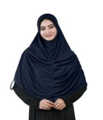 Mehar Heena Hijab for Women | Dual Side Ruched Scarf with Stone Embellishment | Ready-to-Wear Instant Hijab - Image 3