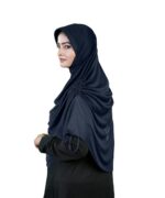 Mehar Heena Hijab for Women | Dual Side Ruched Scarf with Stone Embellishment | Ready-to-Wear Instant Hijab - Image 5
