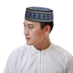 TINAYAUE Men Muslim Prayer Topi Hat Saudi Adult Islamic Worship Headwear Eid Ramadan Kufi Hat Mosque Madrassa Egyptian Hat - Image 3