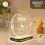 Custom Muslim Couple LED Name Lamp with Quran Ayat | Acrylic Night Light for Engagement Ceremony | Romantic Islamic Gift for Bride Groom Home Bedroom Decoration |(5.5x5.5) Inch - Image 4