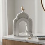 Arabic Design Islamic Architecture Ornament Gold Accents Ramadan Decoration Festive Atmosphere Eid Mubarak Decor Speckled Finish for Dining Table, Living Room, Single Door Cannon - Image 6