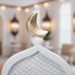Arabic Design Islamic Architecture Ornament Gold Accents Ramadan Decoration Festive Atmosphere Eid Mubarak Decor Speckled Finish for Dining Table, Living Room, Single Door Cannon - Image 7