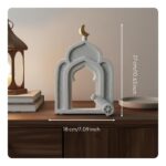 Arabic Design Islamic Architecture Ornament Gold Accents Ramadan Decoration Festive Atmosphere Eid Mubarak Decor Speckled Finish for Dining Table, Living Room, Single Door Cannon - Image 8