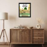 Masjid-E-Nabawi Islamic Wall Photo Frame 8X10 Inch | Madina Mosque With Arabic Calligraphy | Muslim Home Decor Gift | Black Synthetic Wood Frame-Arth-64 | Photoframe For Living Room - Image 4