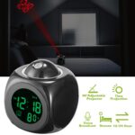 Delicate Designs Digital LCD Voice Talking Function, LED Wall/Ceiling Projection, Alarm/Snooze/Temperature Display, 12hr/24hr, Bedside Alarm Clock - Multicolor,Plastic - Image 3