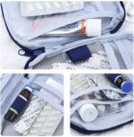 Travel Mini First Aid Kit Pouch Medicine Storage Bag Organiser Portable Survival Kit for Home,Office,Travel,Car,Rescue Clinical,Outdoor Camping,Sport,Hiking Emergency (Blue, Pack of 1) - Image 3