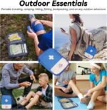 Travel Mini First Aid Kit Pouch Medicine Storage Bag Organiser Portable Survival Kit for Home,Office,Travel,Car,Rescue Clinical,Outdoor Camping,Sport,Hiking Emergency (Blue, Pack of 1) - Image 6