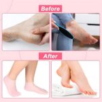Silicone Pedicure Socks Ultra Soft Moisture Lock Foot Mask Reusable Gel Therapy Socks for Home Spa Care Smooth Heels Toes & Cracked Feet Treatment (Blush Pink) - Image 7
