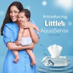Little's AquaSense Baby Wipes | Made of 99.9% Purified water | Unscented | 100% Biodegradable | Plant-based Active | Pack of 1 x 72 Count | Aloevera | Pure Water Wipes for Sensitive Skin - Image 3