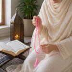 FAF Glass Tasbeeh Manual Counter – 99 Islamic Prayer Beads | Tasbih for Muslims, Dhikr/Misbahah/Zikr Beads | Glass Tasbeeh Mala for Men & Women, Ramadan & Eid Islamic Gift (in pink) - Image 3