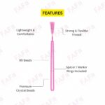 FAF Glass Tasbeeh Manual Counter – 99 Islamic Prayer Beads | Tasbih for Muslims, Dhikr/Misbahah/Zikr Beads | Glass Tasbeeh Mala for Men & Women, Ramadan & Eid Islamic Gift (in pink) - Image 5