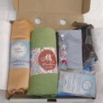 Hijab Gift Box Hamper Combo of 5 for Women & Girls Muna satin Gold,Crinkle Cotton 1(Assorted Colour),Sleeve Extender1,Hijab Cap1,Hijab Pins 6 Best Islamic Wedding, Nikkah, Umrah, Eid, Ramadan Gift - Image 3