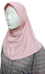Cotton Blend Hijab for Female, Pink - Image 5