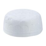 2xIslamic Muslim Mens Prayer Kufi Hat Skull Cap Turkish Namaz Topi White| Streetwear | Aesthetic | Casual - Image 3