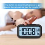 Alarm Clock-alarmClock Digital Alarm Clock Table Clock for Students, Home, Office, Corporate with Automatic Sensor, Date & Temperature (Light Black) - Image 3