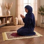 42 x 36 Inch Digital Print Velvet janamaz | Washable Prayer Mat | Brown Multipurpose Prayer Rug/Aasan for Daily Salah, Janimaz Namaz, Comfortable & Durable Janamaz for Daily Use - Pack of 1 - Image 3