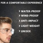 CureZen Safety Goggles | Eye Protection Glasses | Light Weight and Comfortable | Wide Field Vision | Indoor and Outdoor Usage | Transparent Polycarbonate Polymer | Ergonomic Design (Pack of 5) - Image 3
