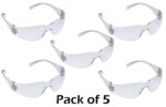 CureZen Safety Goggles | Eye Protection Glasses | Light Weight and Comfortable | Wide Field Vision | Indoor and Outdoor Usage | Transparent Polycarbonate Polymer | Ergonomic Design (Pack of 5) - Image 5