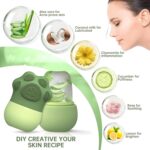 SkinSide Ice Roller for Face with Scrubber | Ice Roller for Face | For Men & Women | Ice Cube Roller for Glowing Skin & Puffy Eyes | Reusable & Unbreakable (Green) - Image 3