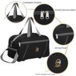 45L Trolley Duffel Bag Travel Luggage for Travelling Men & Women Cabin Travel Bag in Black Polyester - Image 3