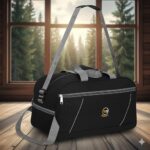 45L Trolley Duffel Bag Travel Luggage for Travelling Men & Women Cabin Travel Bag in Black Polyester - Image 7