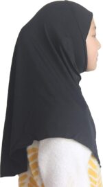 Girls' One-Piece Hijab Scarf, Ready to Wear, Soft Breathable Material - Image 3