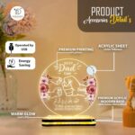 Islamic Gift for Father | Best Dad Ever Acrylic Light | LED Bedroom Decor | Warm White Table Lamp | Meaningful Present for Dad |(5.5x5.5 Inch) - Image 6