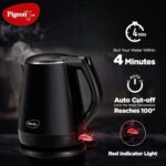 Pigeon Aura 1.2 Ltr Double Walled Kettle/Stainless Steel Interior/Cool Touch Outer Body/With Keep Warm Feature / 1 Year Warranty (Black, 1500 Watts, 1.2 Liter) - Image 5