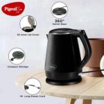 Pigeon Aura 1.2 Ltr Double Walled Kettle/Stainless Steel Interior/Cool Touch Outer Body/With Keep Warm Feature / 1 Year Warranty (Black, 1500 Watts, 1.2 Liter) - Image 8