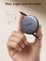 UGREEN 100W Retractable USB C Cable, Fast Charging Type C Cord, PD 3.0 PPS 5A 20V USB-c to USB-c Cable Compatible with iPhone 17 16, MacBook Pro, iPad, Galaxy S25 Ultra, Black, 1M - Image 4