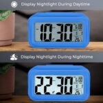 Casa Copenhagen Digital Alarm Plastic Clock Table Clock for Students, Home, Office, Corporate with Automatic Sensor, Date & Temperature - Blue, 6.5 * 3.7 Cm - Image 5