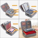 Document Bag with Lock,Fireproof 3-Layer File Storage Case with Water-Resistant Zipper,Document Safe Portable Travel Home Organizer Bag for Laptop,Files,Certificates (Multicoloured) - Image 5