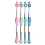 Toothbrush with Rounded Bristles, Tongue Cleaner, Gum Massager, Flexible Neck, Pack of 4 - Image 3
