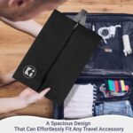 Kuber Industries Pack of 9 Travel Organizer | Travel Carrying Bag | Toiletry Pouch with Chain | Shoe Cover for Travel-Hiking-Adventure | Multipurpose Storage Organizer Bag | Black - Image 5