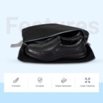 Kuber Industries Pack of 9 Travel Organizer | Travel Carrying Bag | Toiletry Pouch with Chain | Shoe Cover for Travel-Hiking-Adventure | Multipurpose Storage Organizer Bag | Black - Image 7