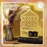 Haoser Wooden golden Ramadan Calendar Ramadan Mubarak Decor Eid Decoration Sign Ramadan Kareem Islamic Table Decor Ramadan Gifts,ramadan advent calendar - Image 3