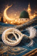 Pearl Finish Tasbih/Tasbeeh Islamic Salat Prayer 100 Beads White Color. Elegant Misbaha for Zikr, Namaz - Image 5