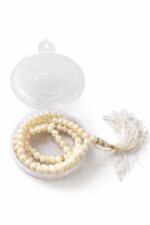 Pearl Finish Tasbih/Tasbeeh Islamic Salat Prayer 100 Beads White Color. Elegant Misbaha for Zikr, Namaz - Image 6