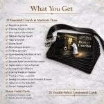 Authentic Umrah Dua Cards Based on Sunnah – 21 Laminated Black Cards with Kaaba Cloth Design Pocket Size |Arabic Transliteration & Meaning | Wearable Umrah Guide, Umrah Essentials - Image 3