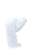 Barakath Muslim Women's Viscose Prayer Dress Abaya Ihram Set for Hajj Umrah (110019; White; Free Size) - Image 6