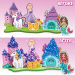 Smartivity Art & Craft Kit - Poke Art Princess Wonderland for Kids Ages 4, 5, 6, 7, 8, 9, 10 Years Old, Create 5 Princesses, 2 Castles & Unicorn, Smart Birthday Gift for Girls & Boys, Fun Activity Kit - Image 5