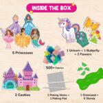 Smartivity Art & Craft Kit - Poke Art Princess Wonderland for Kids Ages 4, 5, 6, 7, 8, 9, 10 Years Old, Create 5 Princesses, 2 Castles & Unicorn, Smart Birthday Gift for Girls & Boys, Fun Activity Kit - Image 6