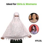 HYLOL Pure Cotton Innovative Stylish Printed Pattern Fancy Scarf With Sun Protection Cover Face Cotton Mask for Women's and Girls - Image 3