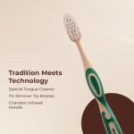 White N Fresh X-Power Chandan Toothbrush (Pack of 4) | 17x Slimmer Tapered Bristles for Deep Gum Care | Chandan Essence Handle | Built-in Tongue Cleaner | Soft PBT | Multicolor Adult Pack - Image 5