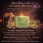Virgo Zodiac Soap | Organic, Handmade Ayurvedic | Goat Milk & Glycerine | Walnut Scrubber | Green | 100g | Ideal Astrology Gift (1, Virgo) - Image 4