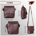 Full-Grain Leather Chest Pack | Ergonomic Teardrop Sling Bag for Men | Anti-Theft Urban Body Bag with Adjustable Padded Strap (Chocolate) | Ultra Slim - Image 4