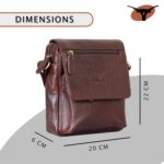 Full-Grain Leather Chest Pack | Ergonomic Teardrop Sling Bag for Men | Anti-Theft Urban Body Bag with Adjustable Padded Strap (Chocolate) | Ultra Slim - Image 5