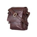 Full-Grain Leather Chest Pack | Ergonomic Teardrop Sling Bag for Men | Anti-Theft Urban Body Bag with Adjustable Padded Strap (Chocolate) | Ultra Slim - Image 8